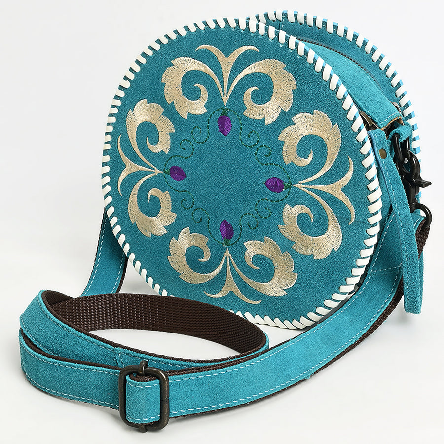 American Darling Canteen Genuine Suede Leather Women Bag Western Handbag Purse - Uhorse