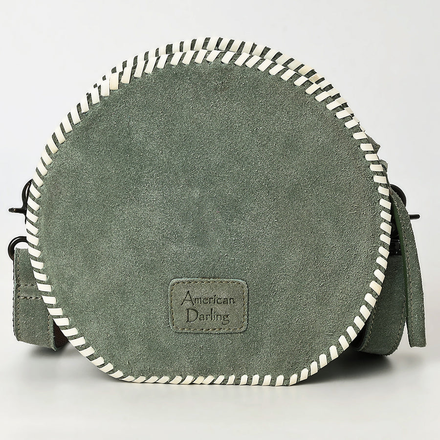 American Darling Canteen Genuine Suede Leather Women Bag Western Handbag Purse