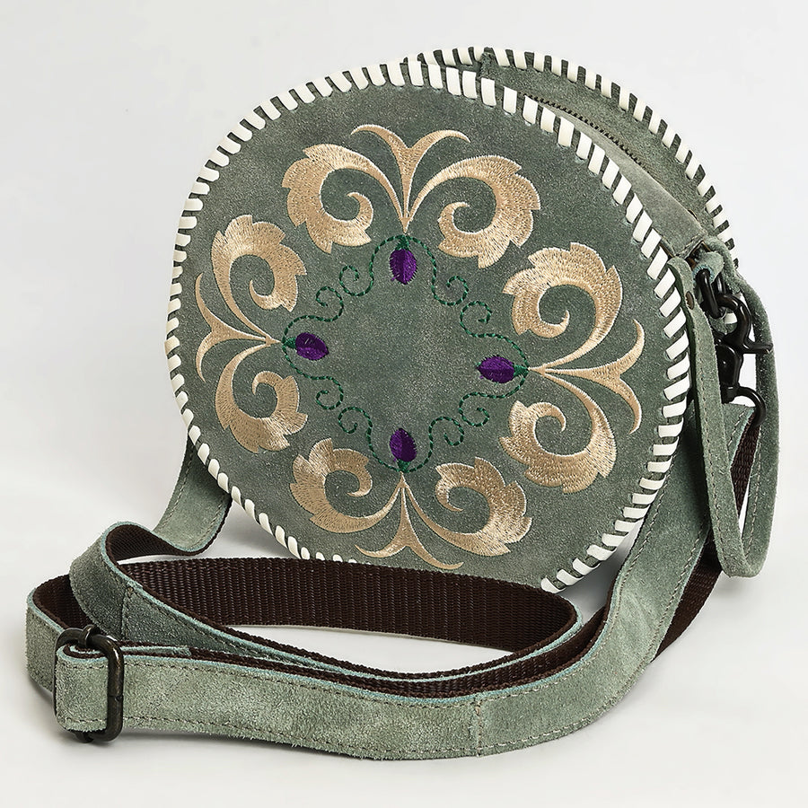 American Darling Canteen Genuine Suede Leather Women Bag Western Handbag Purse - Uhorse