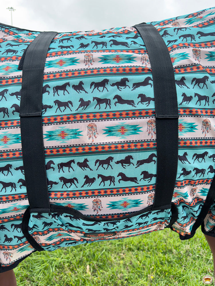 HILASON Horse Fly Sheet UV Protect Breathable Mesh Bug Mosquito Spring | Summer Horse Rug | Fly Rug