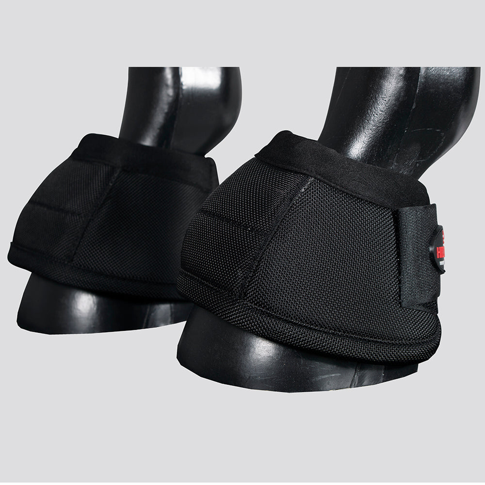 HILASON Ballistic Overreach Bell Boots for Horses Protective, Shock Absorbing, Durable & Comfortable Quick Wrap Hook Loop