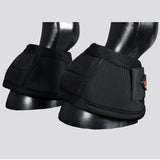 HILASON Ballistic Overreach Bell Boots for Horses Protective, Shock Absorbing, Durable & Comfortable Quick Wrap Hook Loop
