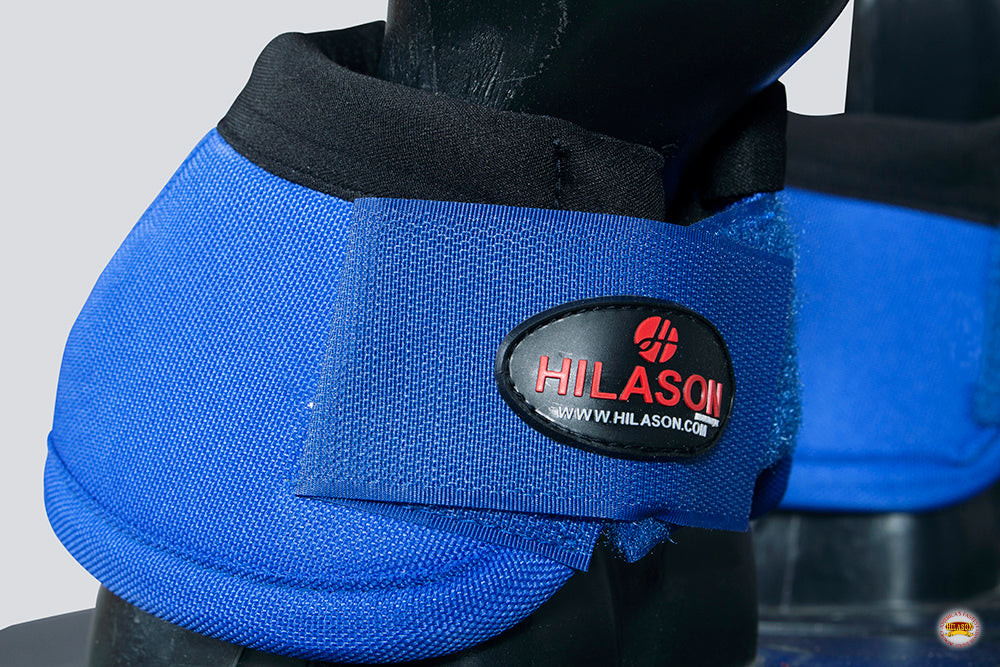 HILASON Ballistic Overreach Bell Boots for Horses Protective, Shock Absorbing, Durable & Comfortable Quick Wrap Hook Loop