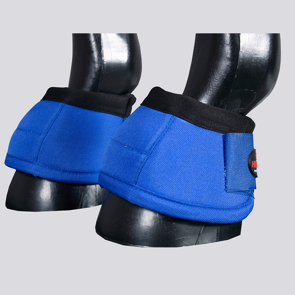 HILASON Ballistic Overreach Bell Boots for Horses Protective, Shock Absorbing, Durable & Comfortable Quick Wrap Hook Loop