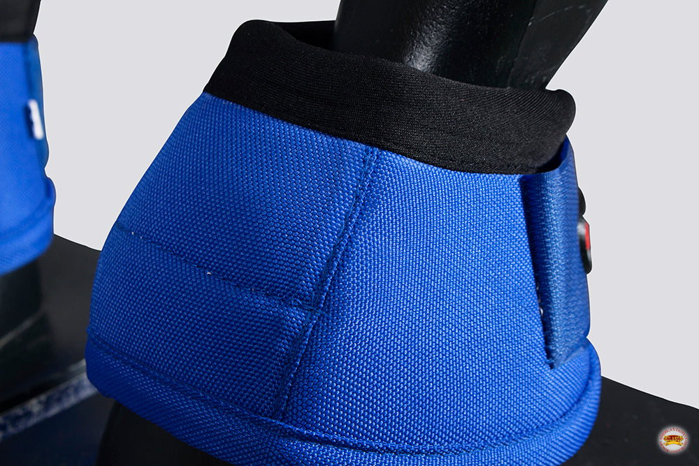 HILASON Ballistic Overreach Bell Boots for Horses Protective, Shock Absorbing, Durable & Comfortable Quick Wrap Hook Loop