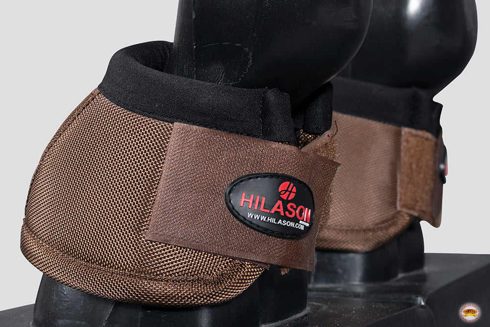 HILASON Ballistic Overreach Bell Boots for Horses Protective, Shock Absorbing, Durable & Comfortable Quick Wrap Hook Loop