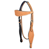 HILASON Western Horse Headstall Breast Collar Set Tack Genuine American Leather