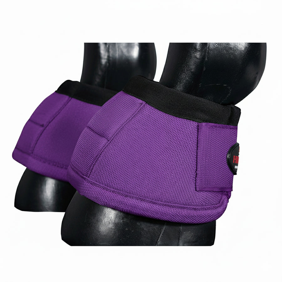 HILASON Ballistic Overreach Bell Boots for Horses Protective, Shock Absorbing, Durable and Comfortable Quick Wrap - Uhorse