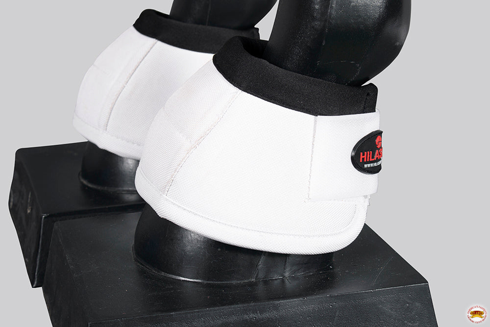 HILASON Ballistic Overreach Bell Boots for Horses Protective, Shock Absorbing, Durable & Comfortable Quick Wrap Hook Loop