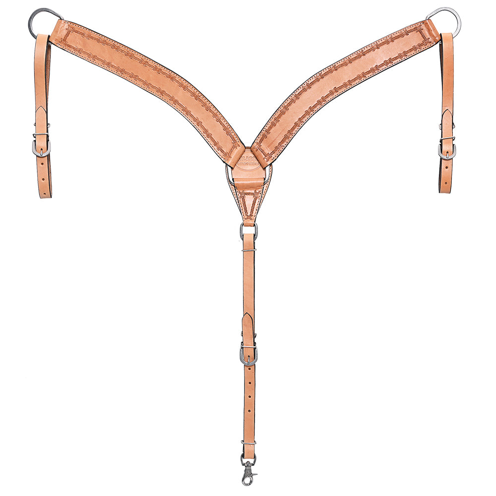 HILASON Western Horse Headstall Breast Collar Set Tack Genuine American Leather
