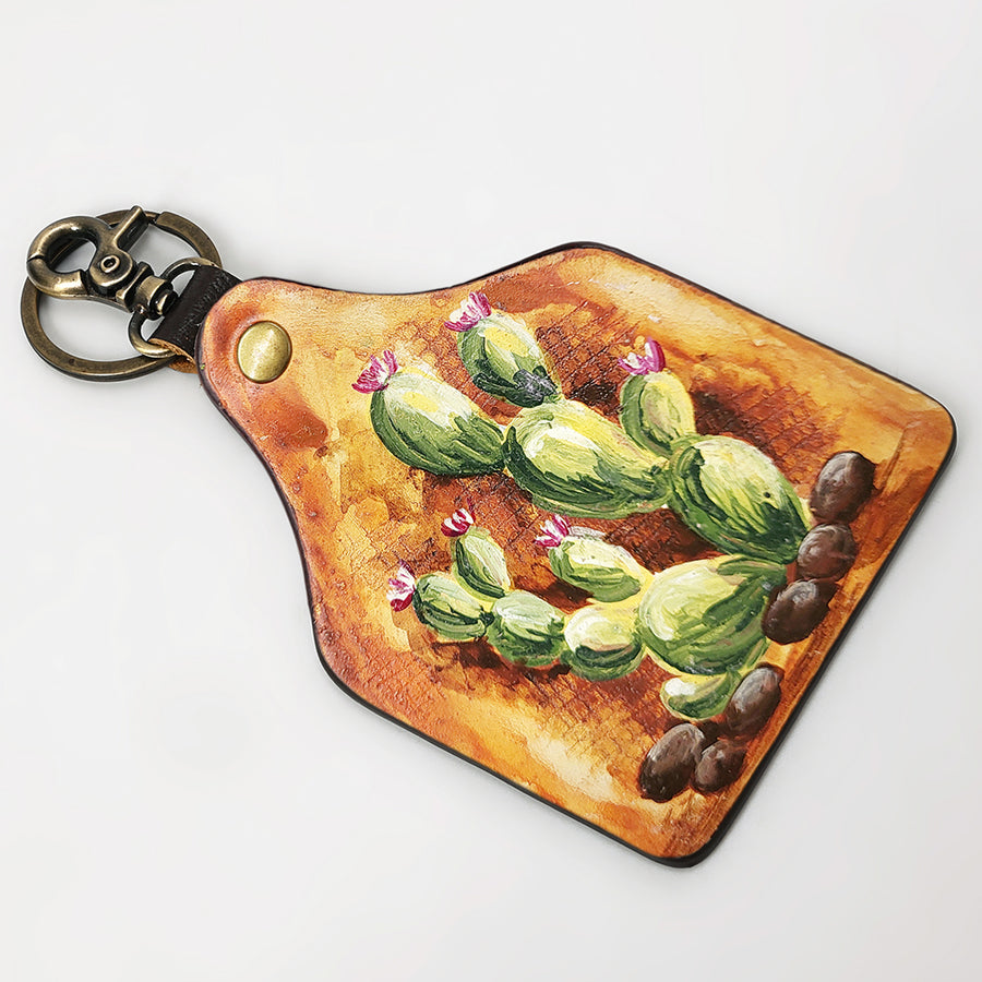 American Darling ADKRM136 Hand Painted Genuine Leather Keyring Key chain