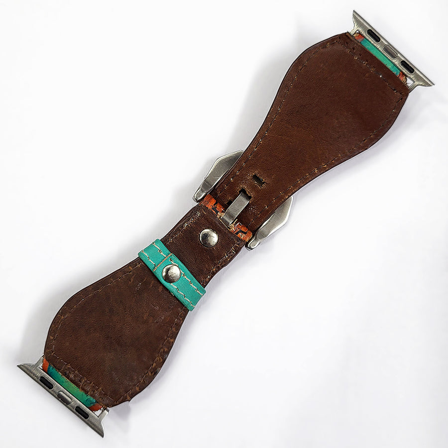 American Darling I watch strap Hand Painted American Genuine Leather Vegetable-Tanned Western Band