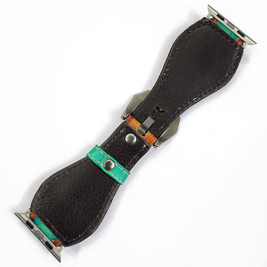 American Darling I watch strap Hand Painted American Genuine Leather Vegetable-Tanned Western Band