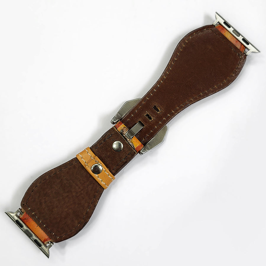 American Darling I watch strap Hand Painted American Genuine Leather Vegetable-Tanned Western Band