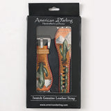 American Darling I watch Strap Genuine Leather With Beautiful Cactus Hand Painted Smart