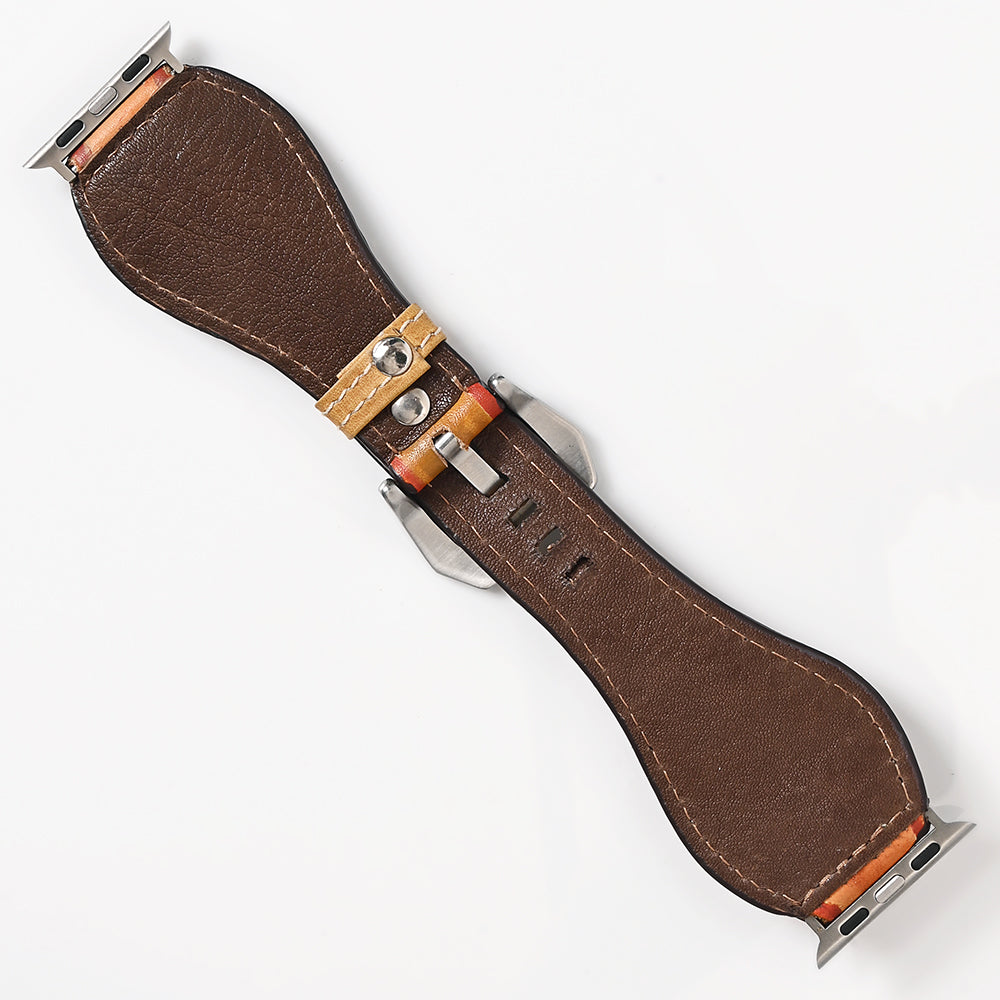 American Darling I watch Strap Genuine Leather With Beautiful Cactus Hand Painted Smart