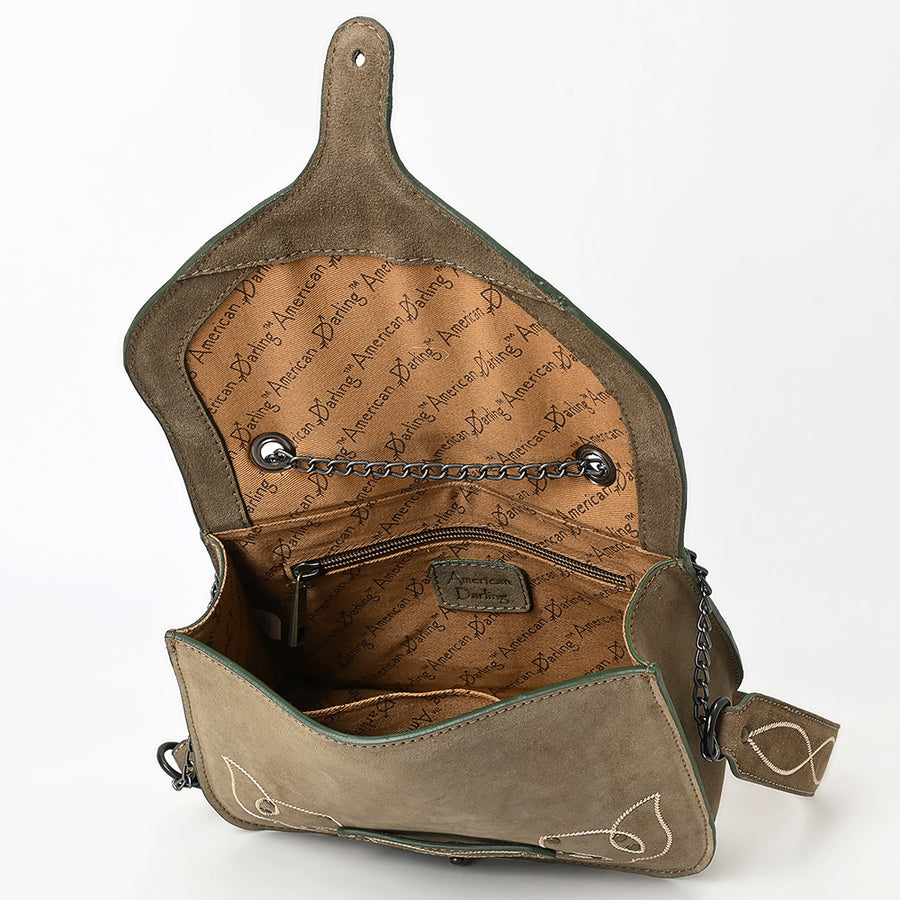 ADBGZX105B Genuine Suede Leather Western women bag