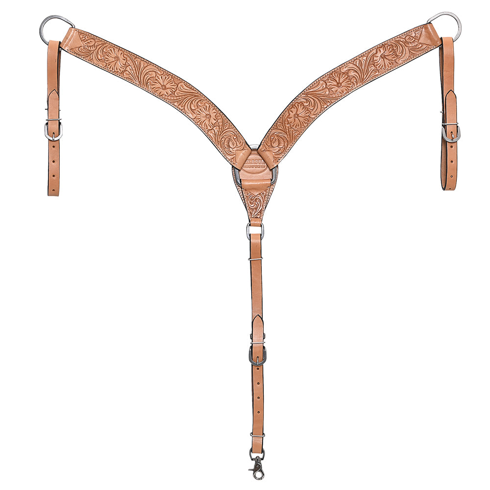 HILASON Western Horse Headstall Breast Collar Set Tack Genuine American Leather