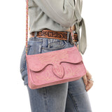 American Darling Suede Bag Genuine Leather Clutch