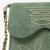 American Darling Suede Bag Genuine Leather Clutch
