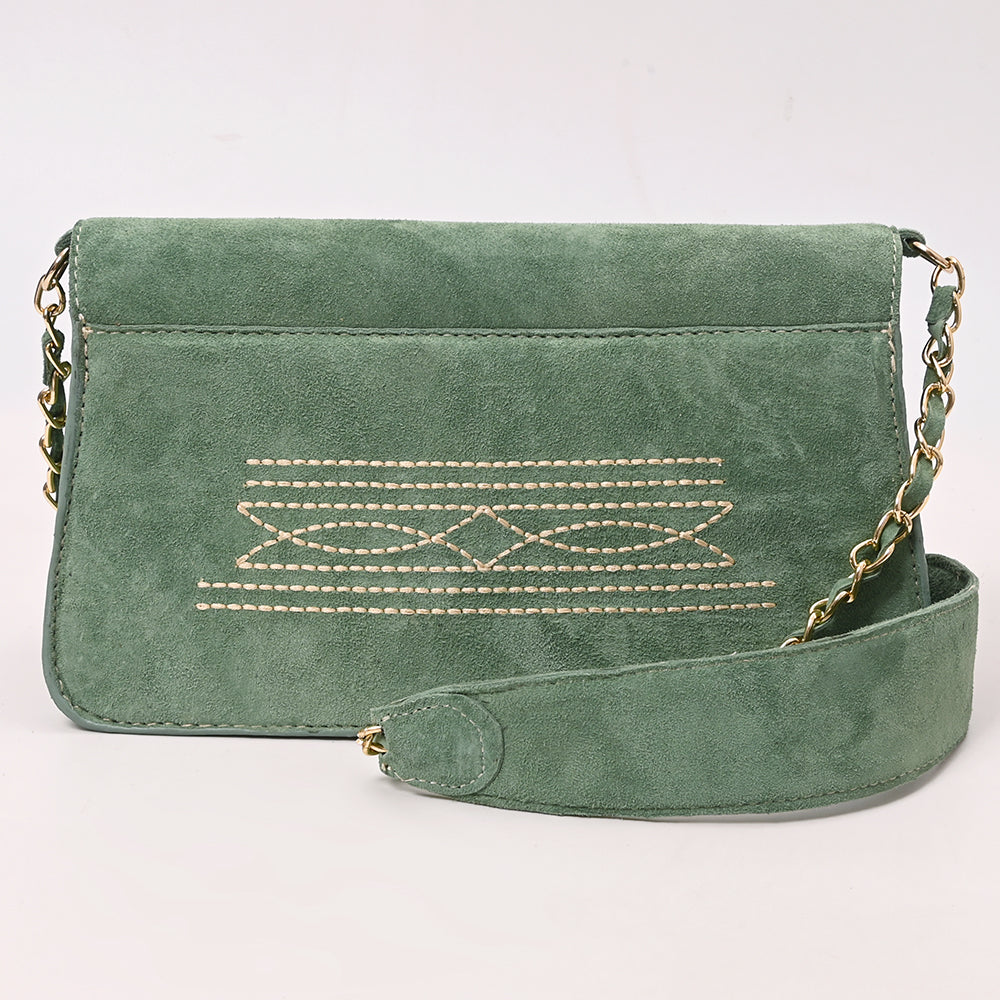 American Darling Suede Bag Genuine Leather Clutch