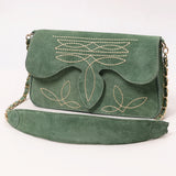 American Darling Suede Bag Genuine Leather Clutch