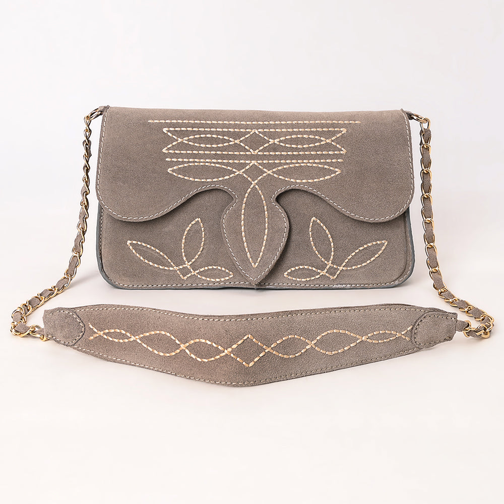 American Darling Suede Bag Genuine Leather Clutch