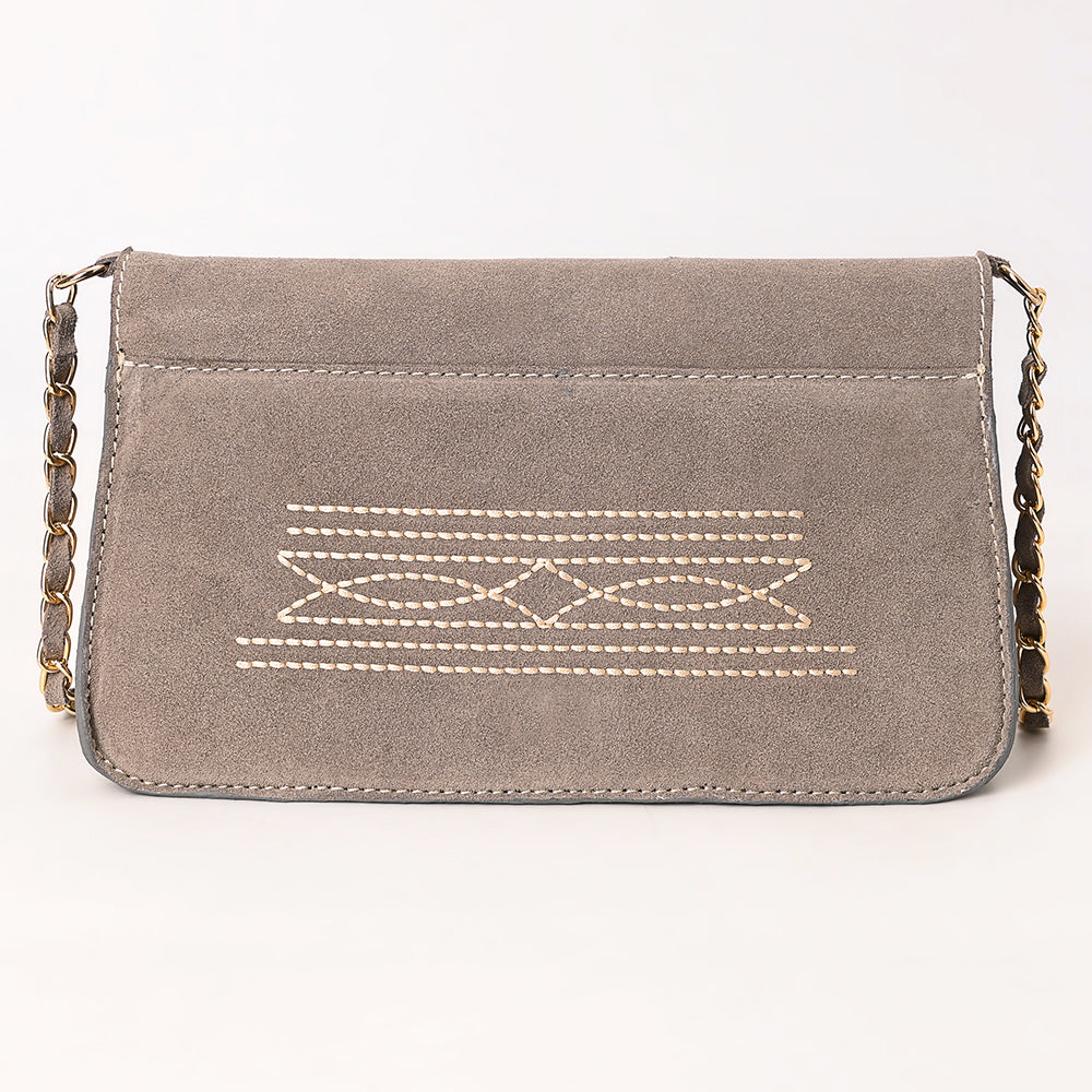 American Darling Suede Bag Genuine Leather Clutch