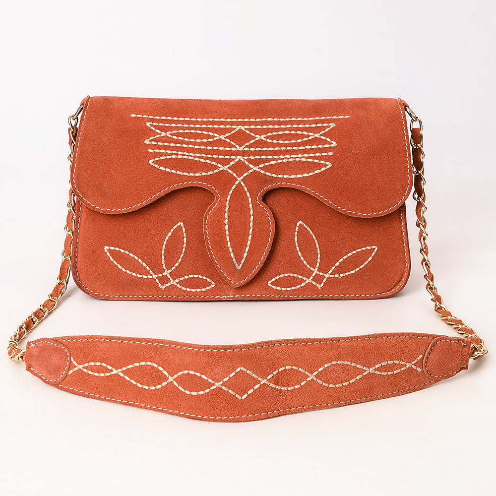 American Darling Suede Bag Genuine Leather Clutch