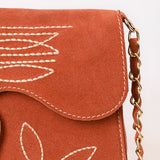 American Darling Suede Bag Genuine Leather Clutch