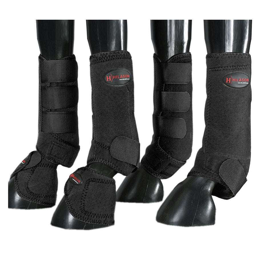 HILASON L M S Horse Front Rear Hind Leg Sport Boots and Bell Boots 6 Pack - Uhorse