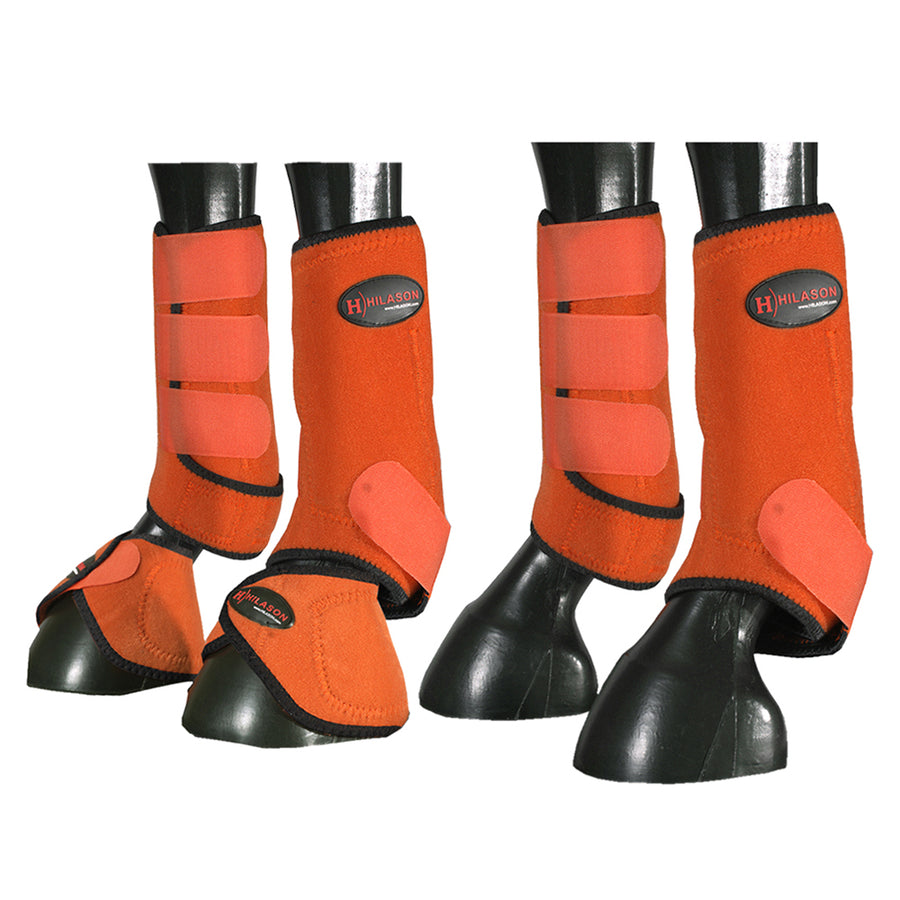HILASON L M S Horse Front Rear Hind Leg Sport Boots and Bell Boots 6 Pack - Uhorse