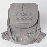 American Darling Crossbody Genuine Suede Leather Women's Bag Western Handbag Purse | Hand tooled