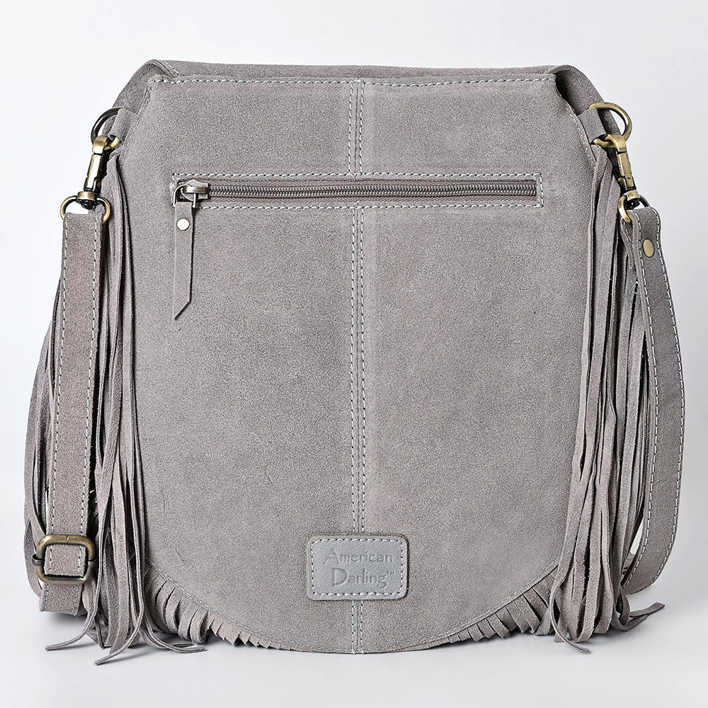 American Darling Crossbody Genuine Suede Leather Women's Bag Western Handbag Purse | Hand tooled