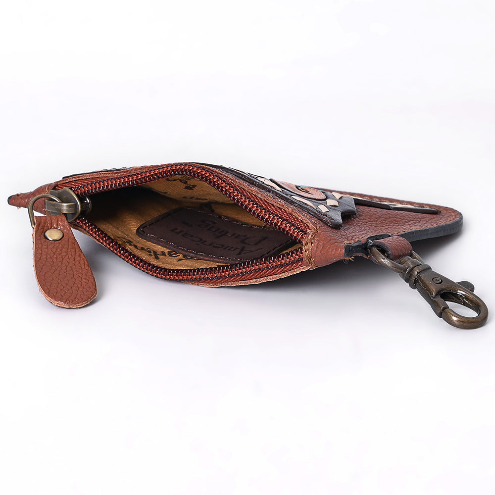 American Darling Coin Purse Hand Tooled Genuine Leather Women Bag Western Handbag |