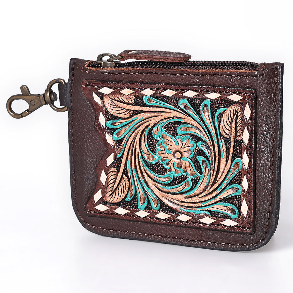 American Darling Coin Purse Hand Tooled Genuine Leather Women Bag Western Handbag |