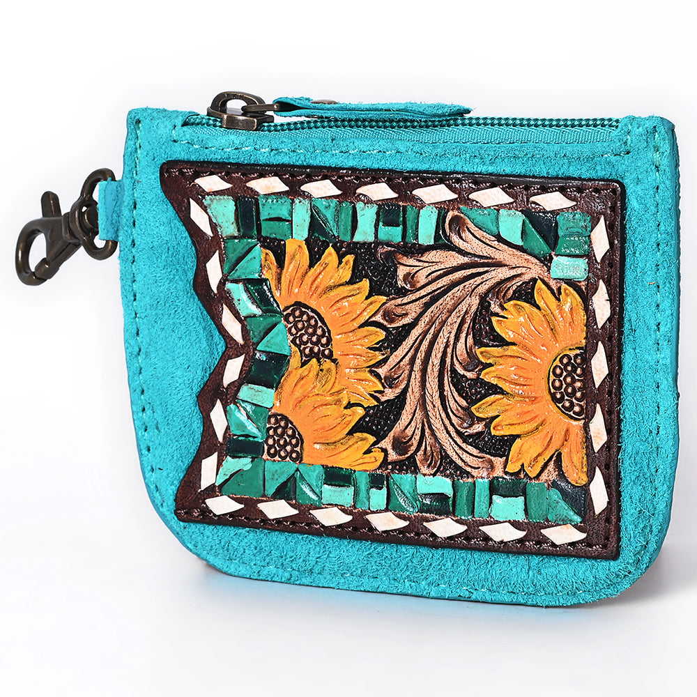 American Darling Coin Purse Hand Tooled Genuine Leather Women Bag Western Handbag |