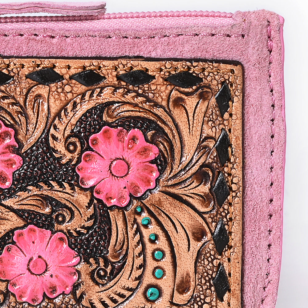 American Darling Coin Purse Hand Tooled Genuine Leather Women Bag Western Handbag |