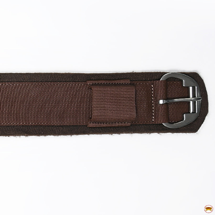 HILASON Western Horse Felt Lined Straight Saddle Cinch Girth with Stainless Steel Buckle Black