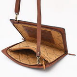 American Darling Portfolio Bag Beautifully Hand Tooled Leather women