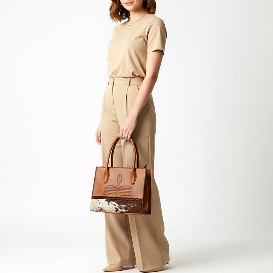 American Darling Tote Hair on Genuine Leather Western Women Bag Handbag Purse | Travel Bags College Casual