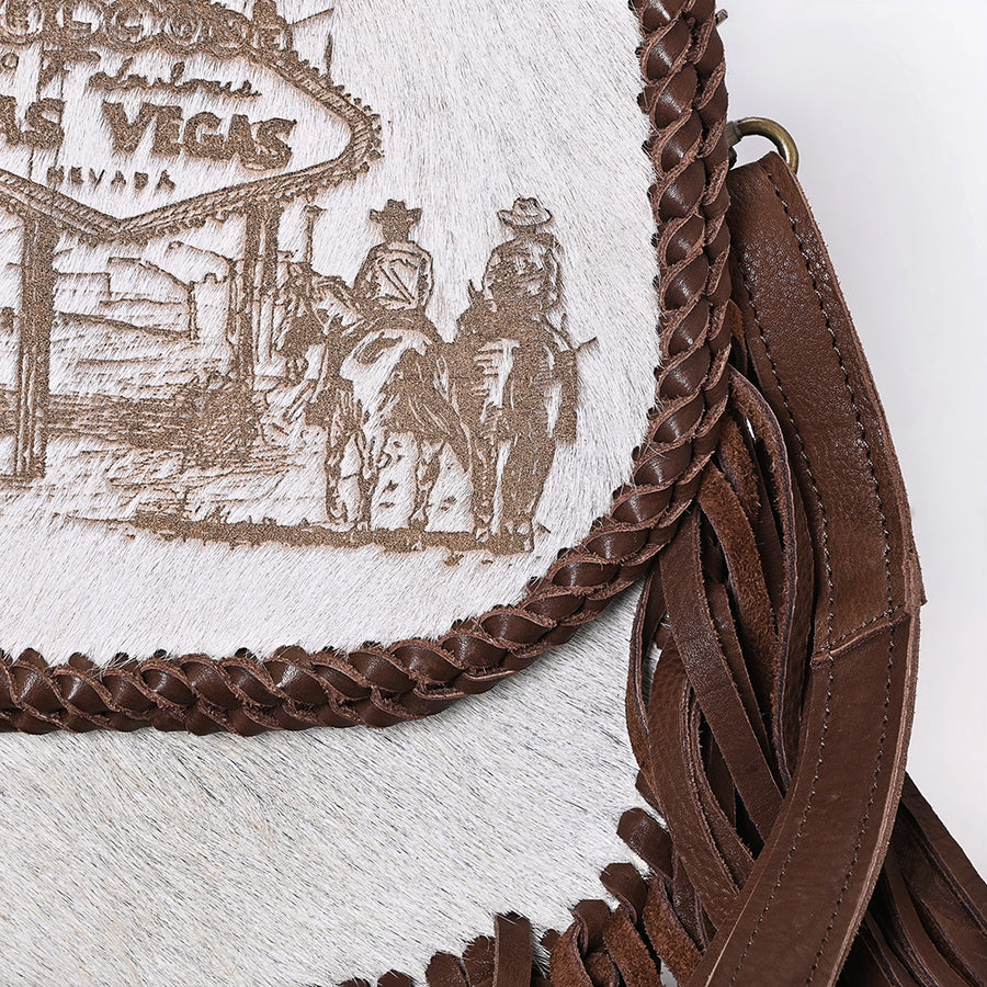 American Darling Crossbody Hair On Full Grain Genuine Western Leather Women Bag | Handbag Purse for Cute