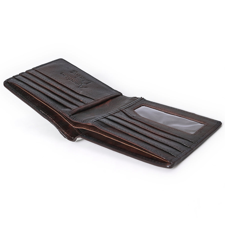 American Darling Wallet Western Hair-On Cowhide Genuine Leather Handcrafted Pocket Bifold Wallet with ID Window