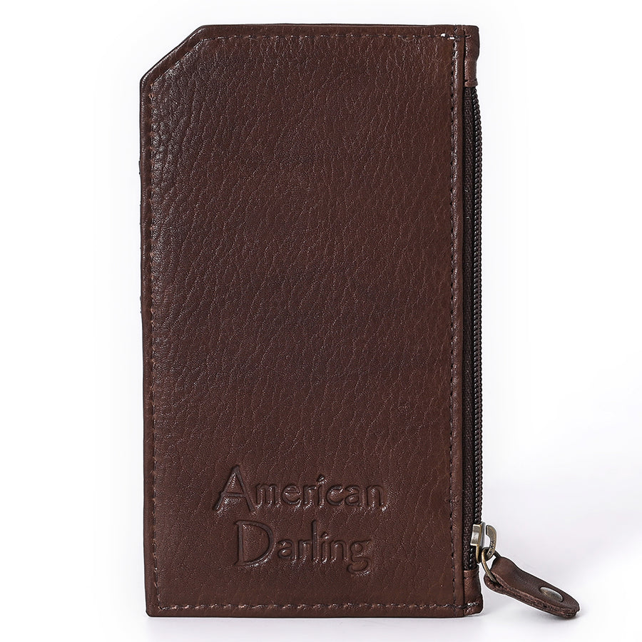 American Darling Card-Holder Western Stylish Printed Genuine Leather Women & Men Card Holder Business Credit Slim Debit