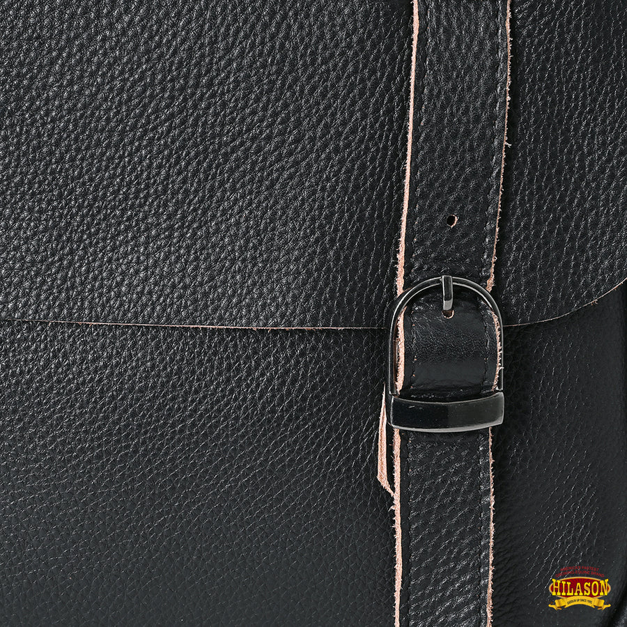 HILASON Soft Leather Horse Saddle Bag Brown | Equestrian Western Adjustable Closure