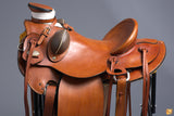 15 In HILASON Western Horse Wade Saddle Genuine Leather Ranch Roping Brown