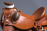 15 In HILASON Western Horse Wade Saddle Genuine Leather Ranch Roping Brown