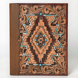 American Darling Portfolio Bag Hand Tooled Crocodile embossed Genuine Leather women bag western handbag purse