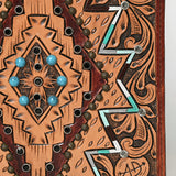 American Darling Portfolio Bag Hand Tooled Crocodile embossed Genuine Leather women bag western handbag purse