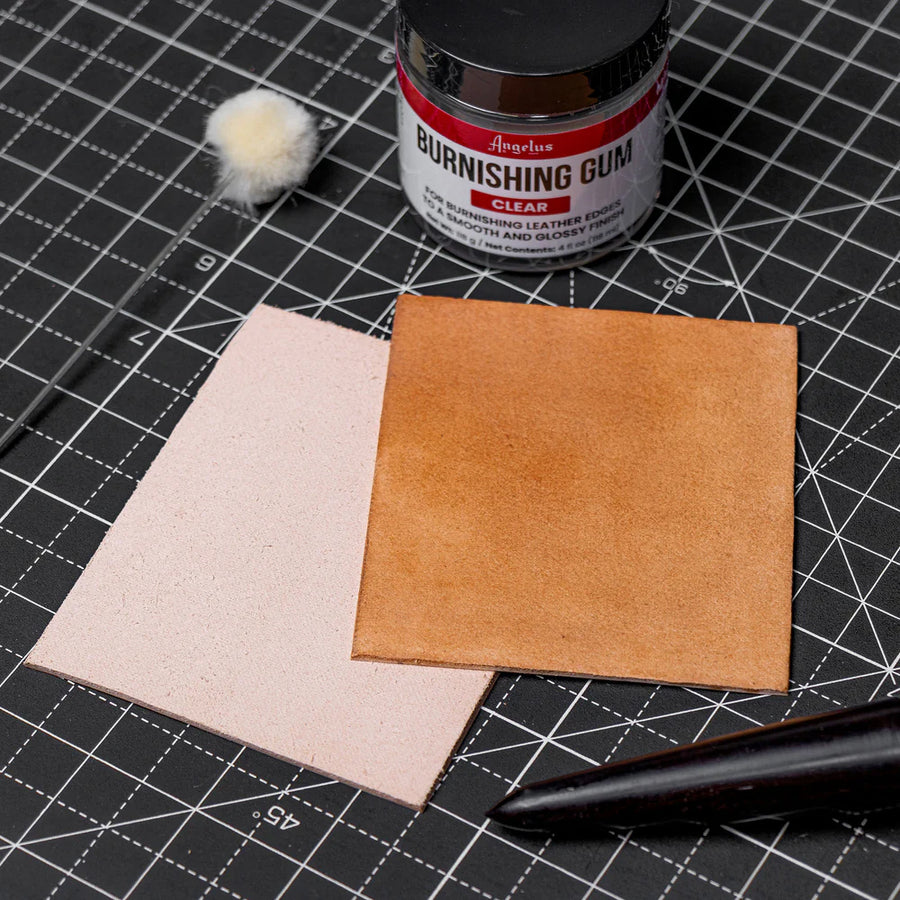 Angelus Burnishing Gum Leather Edge Finish Clear | Turns Edges to Smooth & Glossy 4oz (118mL)